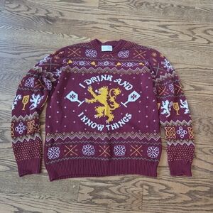 Men's - Game Of Thrones - Lannister - Ugly Christmas Sweater - Size L